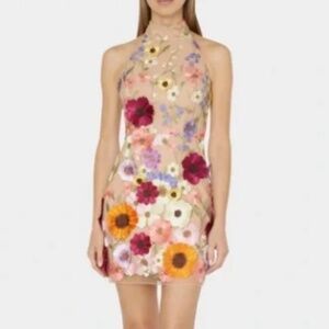 Milly Hariet 3D Floral Appliqué dress- Size 0- Like New Condition